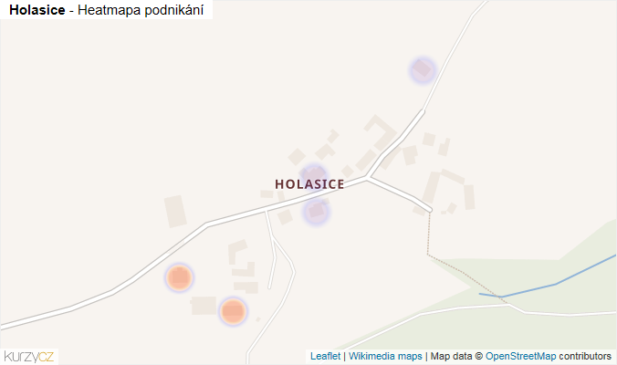 Mapa Holasice - Firmy v části obce.