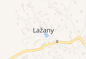Lažany v obci Lažany - mapa části obce