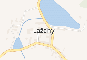 Lažany v obci Lažany - mapa části obce