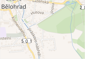 Bažantnice v obci Lázně Bělohrad - mapa ulice
