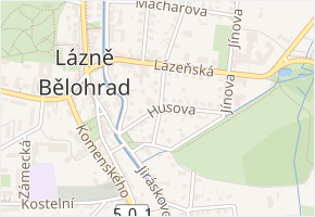 Husova v obci Lázně Bělohrad - mapa ulice
