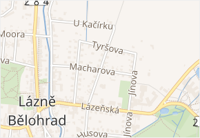 Macharova v obci Lázně Bělohrad - mapa ulice