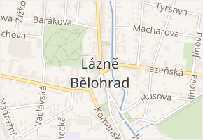 Malé náměstí v obci Lázně Bělohrad - mapa ulice