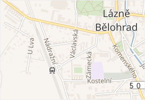Václavská v obci Lázně Bělohrad - mapa ulice