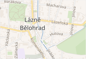 Za Mostem v obci Lázně Bělohrad - mapa ulice