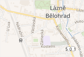 Zámecká v obci Lázně Bělohrad - mapa ulice