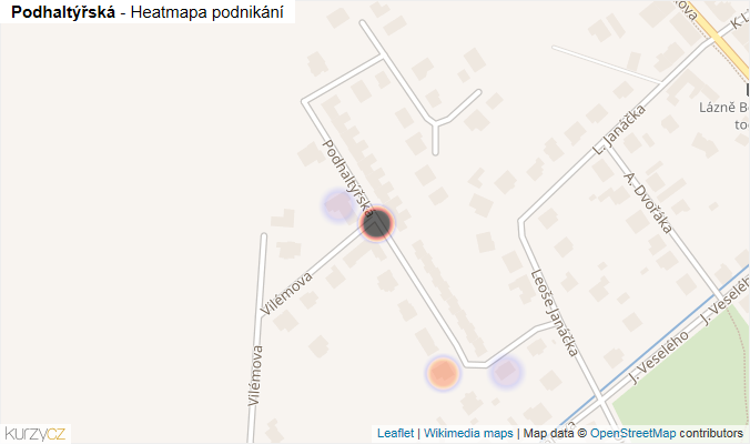 Mapa Podhaltýřská - Firmy v ulici.