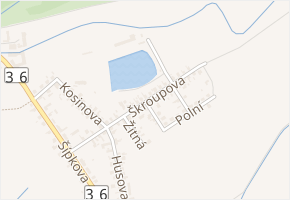 Škroupova v obci Lázně Bohdaneč - mapa ulice