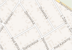 Zborovská v obci Lázně Bohdaneč - mapa ulice