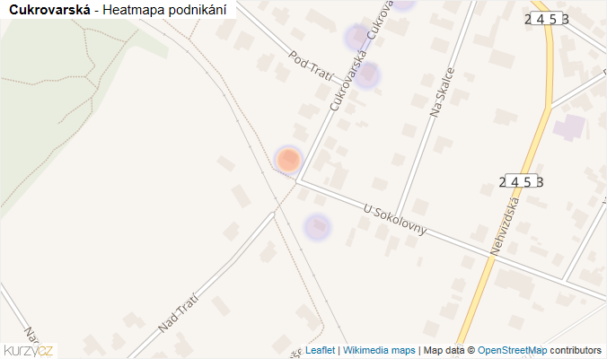 Mapa Cukrovarská - Firmy v ulici.