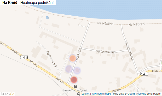 Mapa Na Krétě - Firmy v ulici.