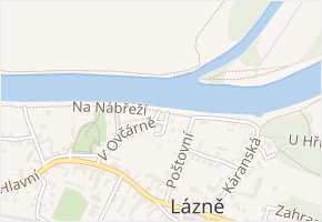 Na Nábřeží v obci Lázně Toušeň - mapa ulice