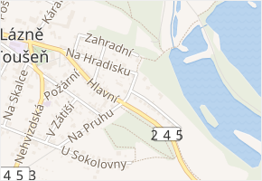 Na Stráni v obci Lázně Toušeň - mapa ulice
