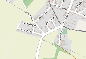 Nad Itálií v obci Lázně Toušeň - mapa ulice