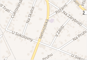 Nehvizdská v obci Lázně Toušeň - mapa ulice