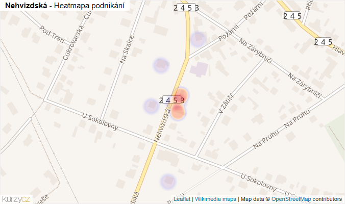 Mapa Nehvizdská - Firmy v ulici.