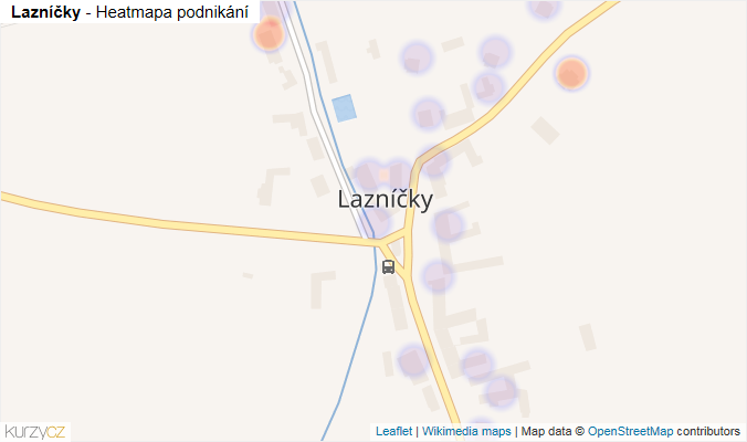 Mapa Lazníčky - Firmy v části obce.