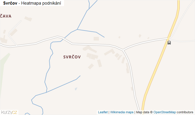 Mapa Svrčov - Firmy v části obce.