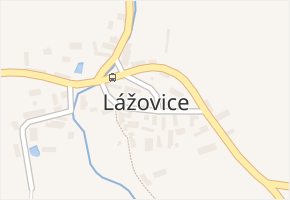 Lážovice v obci Lážovice - mapa části obce