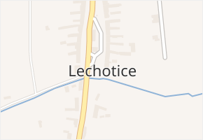 Lechotice v obci Lechotice - mapa části obce