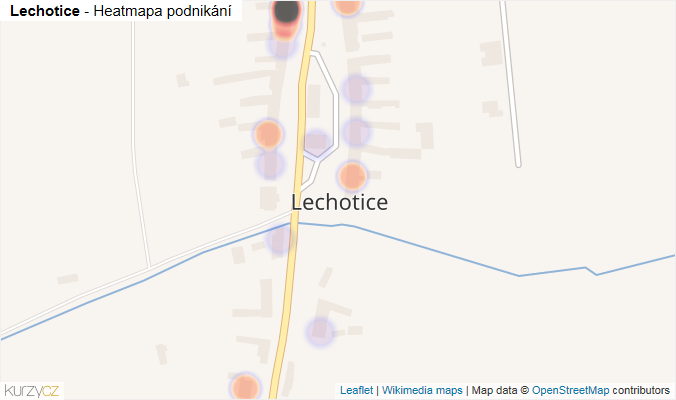 Mapa Lechotice - Firmy v části obce.