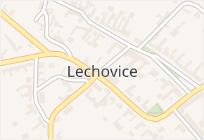 Lechovice v obci Lechovice - mapa části obce