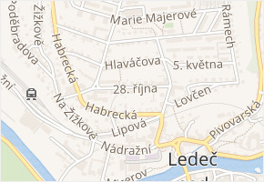 28. října v obci Ledeč nad Sázavou - mapa ulice