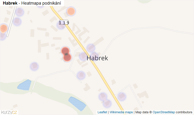 Mapa Habrek - Firmy v části obce.