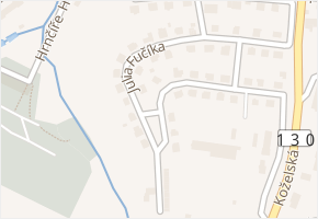 Julia Fučíka v obci Ledeč nad Sázavou - mapa ulice