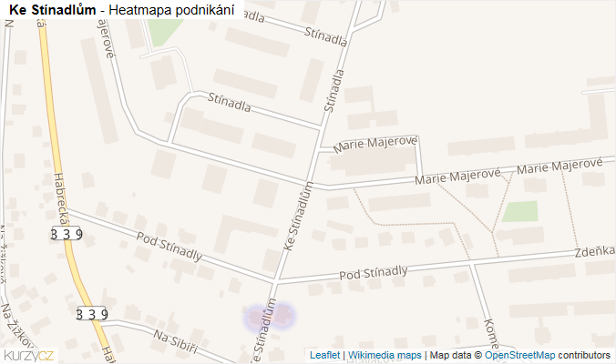 Mapa Ke Stínadlům - Firmy v ulici.