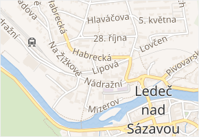 Lipová v obci Ledeč nad Sázavou - mapa ulice