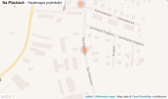 Mapa Na Pláckách - Firmy v ulici.
