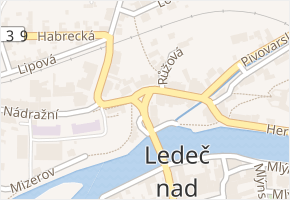 náměstí Svobody v obci Ledeč nad Sázavou - mapa ulice