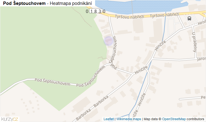 Mapa Pod Šeptouchovem - Firmy v ulici.