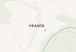 Vraník v obci Ledečko - mapa části obce