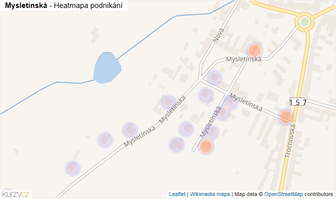 Mapa Mysletínská - Firmy v ulici.