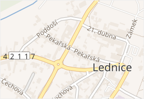 Pekařská v obci Lednice - mapa ulice