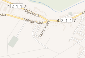 Václavkova v obci Lednice - mapa ulice