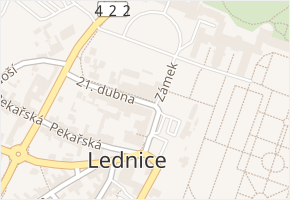 Zámecké náměstí v obci Lednice - mapa ulice
