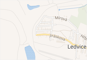 Petra Bezruče v obci Ledvice - mapa ulice