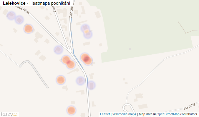 Mapa Lelekovice - Firmy v obci.