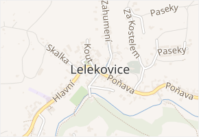 K Hluku v obci Lelekovice - mapa ulice
