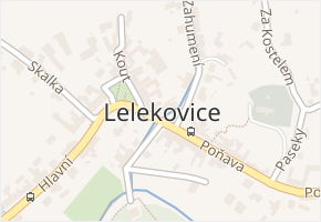 Lelekovice v obci Lelekovice - mapa části obce