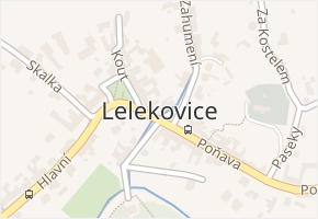 Za Kostelem v obci Lelekovice - mapa ulice