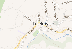 Za Zahradami v obci Lelekovice - mapa ulice