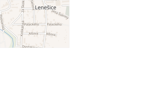 Palackého v obci Lenešice - mapa ulice