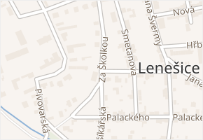 Za Školkou v obci Lenešice - mapa ulice