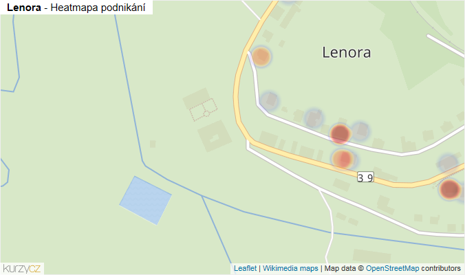 Mapa Lenora - Firmy v části obce.