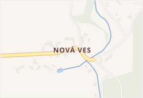 Nová Ves v obci Lešany - mapa části obce