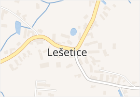 Lešetice v obci Lešetice - mapa části obce
